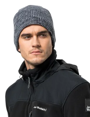 Zdjęcie produktu dla Czapka Jack Wolfskin Feldberg, kolor: niebieski, szary, rozmiar: M (dla mężczyzn), kolor: niebieski, szary, rozmiar: M