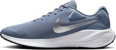 Image de Chaussures de course sur route Nike Revolution 7 pour homme, couleur Ashen Slate, Metallic Silver et White, pointure 6,5