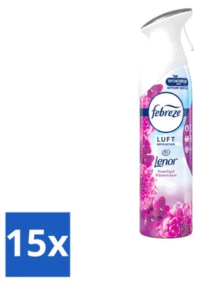 Obrázok produktu pre 15 ks osviežovača vzduchu Febreze Amethist, vôňa Amethyst Blossom Dream, objem 300 ml, výhodný balík