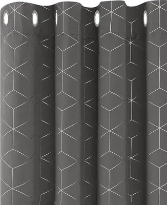 Productafbeelding van Grijze, isolerende verduisteringsgordijnen, zilverkleurig, 117x138 cm, geschikt voor de slaapkamer