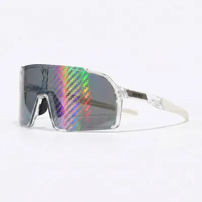 Image de VeyRey Lunettes de soleil sportives Ogharod (hologramme carbone) monture transparente verres multicolores Universelles