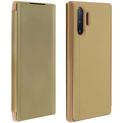 Produktbild von Avizar, Klappetui mit Spiegeleffekt und Standfunktion für Samsung Galaxy Note 10 Plus, Gold