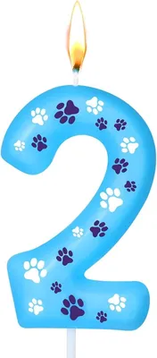 Productafbeelding van Puppyvoetafdrukken verjaardagskaarsen (puppy-voetafdrukken 2)