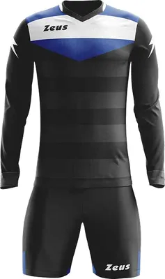 Produktbild von 2XL|Zeus Argo Torwart Set Langarm Trikot mit Shorts Schwarz Royal