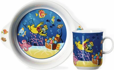 Immagine prodotto di Ritzenhoff & Breker Kinderset Haribo Seaworld 2-tlg., Porzellan, Blau, 438093