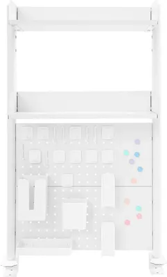 Produktbild von Schreibtischregal, multifunktionaler Organizer, einfache Montage, WEISS