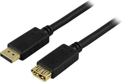 Obrázek produktu pro Deltaco DP-1210, 1 m, DisplayPort, DisplayPort, Samec, Samice, 3840 x 2160 px