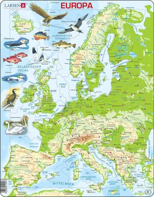 Produktbild von Larsen Rahmenpuzzle - Europa - 87 Teile