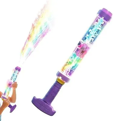 Produktbild von Water Soaker Toy, Rainbow LED Game, 160g Portable Device with Gentle Use, High Pressure Aid Tool, Pull Out Sprayer with Easy Handling, Home Accessories for Outdoor Backyard Beach Lake Park and Camping