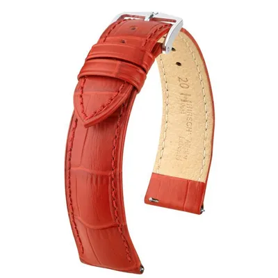 Obrázok produktu pre Hirsch Uhrenarmband Duke M rot 18 mm