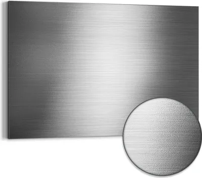 Zdjęcie produktu dla DEQORI Tablica magnetyczna metalowa 90x60 cm "szczotkowane aluminium" Tablica biała Pinboard Biuro