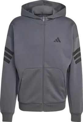 Produktbild von adidas FI 3 Streifen FZ Trainings- / Kapuzenjacke Herren grau/schwarz grau/schwarz S