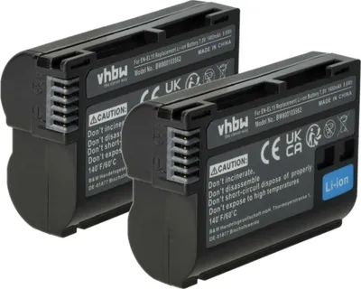 Produktbild von vhbw 2x Akku kompatibel mit Nikon 1 V1 Kamera (1400 mAh, 7 V, Li-Ion), Infochip