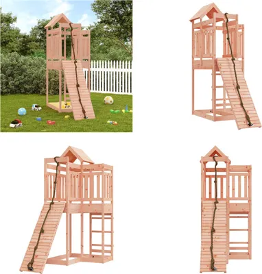 Produktbild von vidaXL Spielturm mit Kletterwand Massivholz Douglasie - Spielturm - Spieltürme - Spielhaus - Spielturm Mit Kletterwand