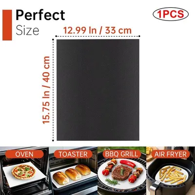 Produktbild von BBQ Matten Ofen Boden Liner Wiederverwendbare Antihaft-Backmatten Party Im Freien Schutz Matten Küche Werkzeuge Hitzebeständige Grill Matten.Version:33X40Cm-1 Stück