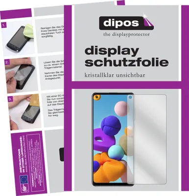Produktbild von 2x ochranná fólia pre Samsung Galaxy A21s priehľadná ochranná fólia displeja dipos