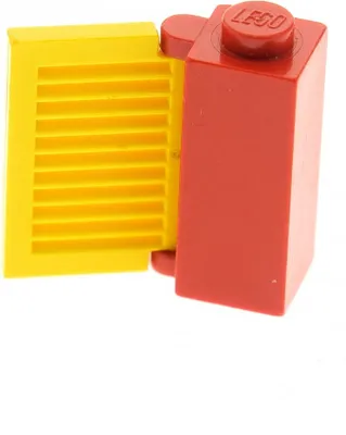 Produktbild von 1x Lego Tür Zarge 1x1x2 rot Gatter Tor Tür Fensterladen gelb 3582 4207299 3581