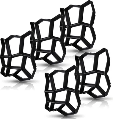 Produktbild von Faziango 5pcs Kunststoff Pflasterform für Beton – Wiederverwendbare Gehwegform für Garten & Außenbereiche, langlebig & korrosionsfrei