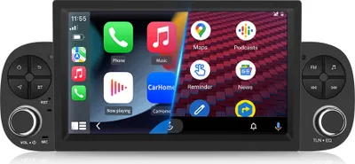 Image de Autoradio Android 15 7 pouces avec CarPlay pour Fiat Panda 312 (2012-2024) : GPS, Wi-Fi, Bluetooth, FM, DAB+, SWC, RDS, DSP, USB, processeur quadricœur, 2 Go + 64 Go