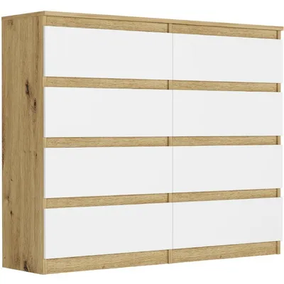 Obrázek produktu pro Komoda 120 cm 8 zásuvek skříňka FRAMIRE R-120-S8 artisan mix