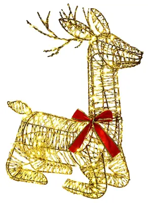 Produktbild von vidaXL 3D Weihnachtsrentier LOVIISA 140 LEDs Warmes Weiß