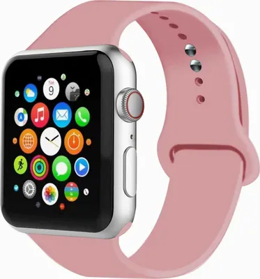 Produktbild von Apple Watch Silikon Sport Ersatz Armband - Rosa, 38/40/41mm S/M