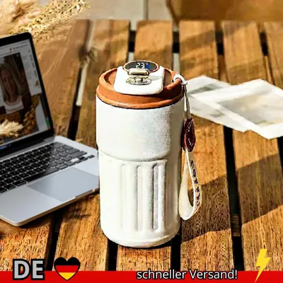 Produktbild von Edelstahl Thermobecher Temperaturanzeige Kaffee Auto