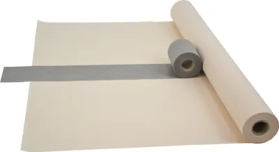 Produktbild von Sensalux Kombi-Set 1 Tischdeckenrolle 1,18m x 25m creme + Tischläufer 15cm grau