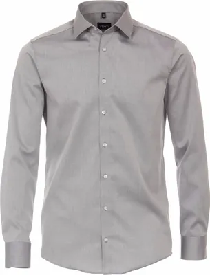 Produktbild von VENTI Herren Businesshemd Langarm Kent Modern-Fit Silber 44