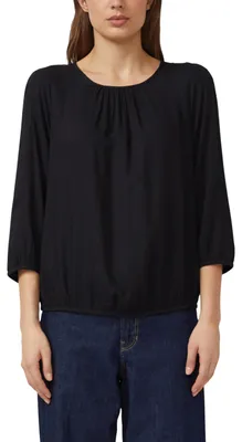 Produktbild von s.Oliver Damen Bluse – Relaxed Fit, Viskose, Raff-Details