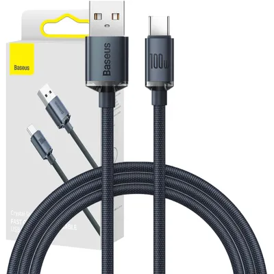 Zdjęcie produktu dla Baseus CAJY000401 Kabel USB 1,2 m USB C USB A Czarny