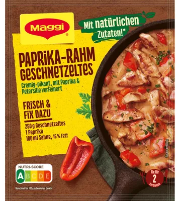 Image de Maggi Fix pour émincés de poivrons à la crème crémeux et piquant 41g
