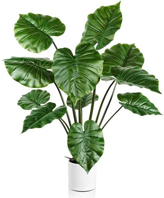 Obrázek produktu pro Umělá rostlina Monstera, 90 cm, bílá, do obývacího pokoje