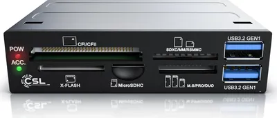 Produktbild von CSL 3,5" Multi-Frontpanel Cardreader mit USB 3.0 für SD/SDXC/microSD/microSDHC/M2/CF/MMC/MS/XD
