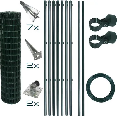 Produktbild von Schweißgitterzaun Komplettset 1,2 x 10m Zaunset Gartenzaun Einschlaghülsen Zaun