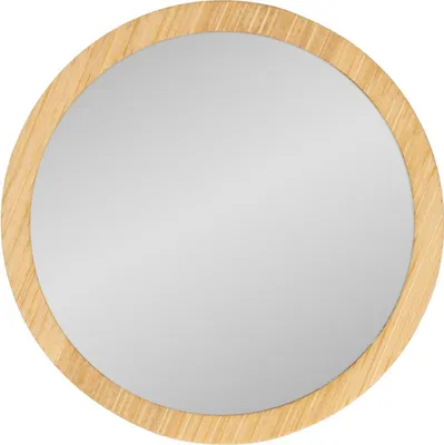 Image de Miroir rond en bois de bambou - Design durable pour une élégance intemporelle, matériau naturel en bambou. nature