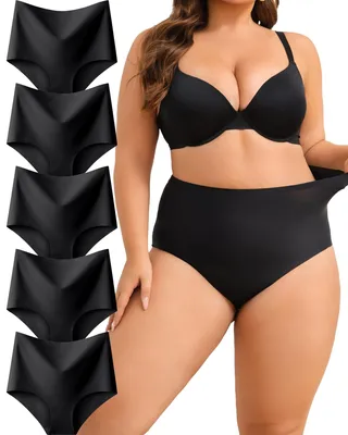 Produktbild von Unterhosen mit hoher Taille – Nahtlose Slips – Bequeme Slips im Hipster-Stil – Atmungsaktive Unterwäsche – Multipack, Größen S-2XL – Ultraweiches Material