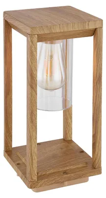 Produktbild von Außenleuchte, Sockelleuchte, ALU, Holzoptik, H 35 cm