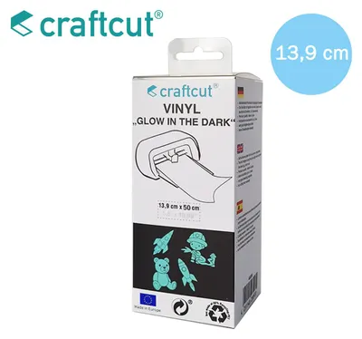 Produktbild von craftcut Glow in the Dark Vinylfolie 13,9 x 50 cm