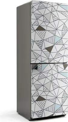 Produktbild von Abstraktes geometrisches Muster – Magnetische Kühlschrank Abdeckung – Dekorfolie magnetisch Küche – Kühlschrank Magnet Deko – selbstklebende Magnettafel – Magnetfolie für Kühlschranktür – 70x190 cm