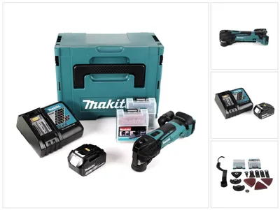 Obrázok produktu pre Akumulátorové multifunkčné náradie Makita DTM 51 RT1JX2 18 V + 1x akumulátor 5,0 Ah + nabíjačka + 39-dielna sada príslušenstva + Makpac