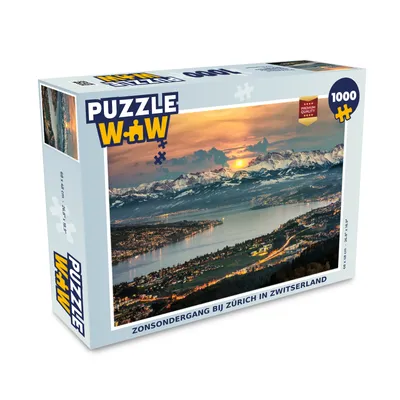 Obrázok produktu pre MuchoWow® Puzzle 1000 ks Západ slnka pri Zürichu vo Švajčiarsku
