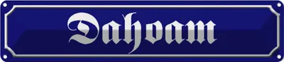 Produktbild von vianmo Blechschild 10x46 cm Dahoam Bayern Deutschland