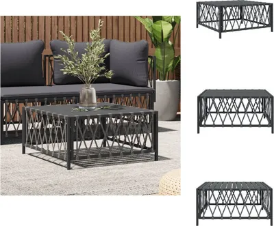 Produktbild von vidaXL Gartentisch Anthrazit 70x70x34 cm Gewebe - Gartensofaelemente