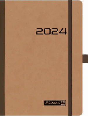 Produktbild von 2024 BRUNNEN Buchkalender A5 bn 2S/1W Gummizug