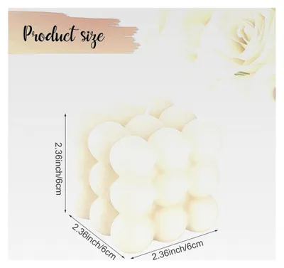 Produktbild von Duftkerze in Würfelform, 2 Stück Bubble-Kerzen, Aromatherapie-Deko-Kerzen aus Sojawachs