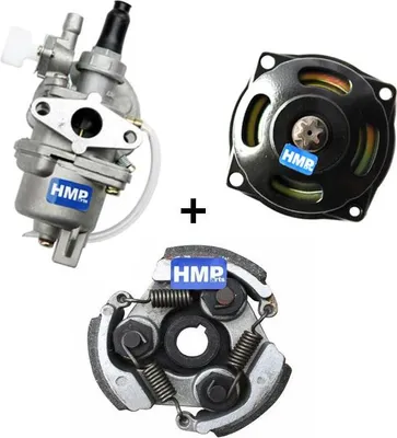 Produktbild von Vergaser 13mm mit Kupplungsglocke + Kupplung 2 Takt 47/49cc Pocket Bike HMParts