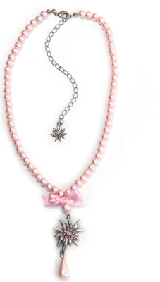 Produktbild von Halskette für Tracht Sonia mit Edelweiß und Perle von Allgäu Rebell