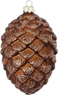 Produktbild von Christbaumschmuck Glas Zapfen 12.5cm braun