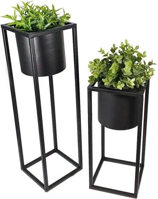 Image de Nain de jardin noir, lot de 2 - 35 cm et 50 cm, métal
